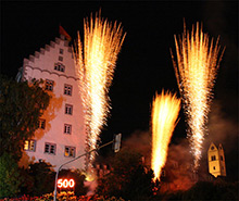 Feuerwerk am Bischofsschloss in Markdorf